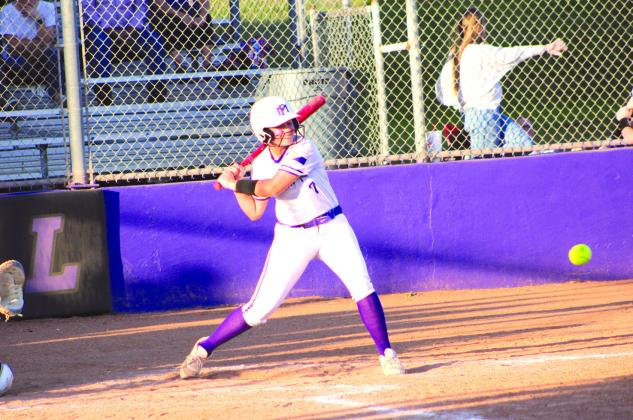 Sophomore third baseman Cheyenne Thompson moves runners and gets them home with a swing of her bat.