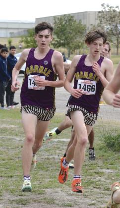 Nick Dahl (left) and Tyler Hamblin, seen here at a past event, are the Mustangs' top distance runners. File photo
