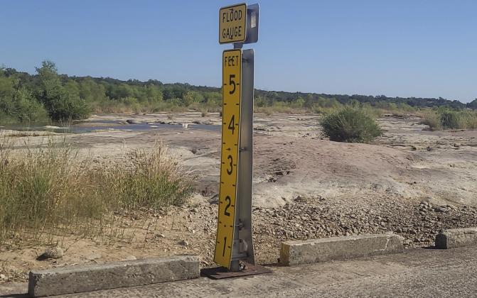 The Kingsland Slab in Llano County is another waterway that is experiencing the fallout from the drought. The area, pictured here, typically flows with water that originates from the Llano River. Contributed photo