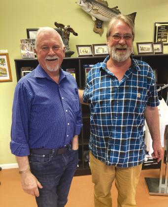 Joe Woolsey (left) will replace Steve Buchanan as the executive director of the Lake Buchanan/Inks Lake Chamber of Commerce and the manager of the Visitor Center, 19611 E. Texas 29.