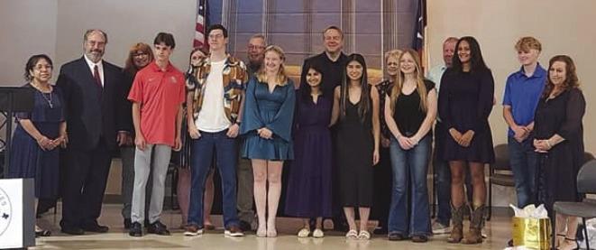 Participants of the Highland Lakes Teen Court program are pictured here at their recent awards banquet. Contributed photo