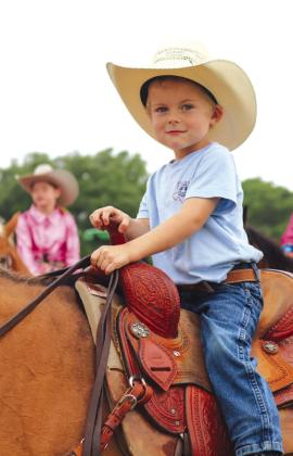 Barrett Zatopek assisted the contestants Saturday, May 4, at the Burnet County Rodeo Association 2024 Scholarship Pageant.