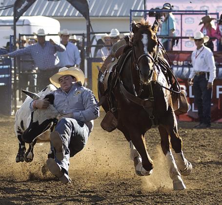 The most notable event of the year was the Jr. Steer Wrestling Pink Jamboree event in October, hosted for the first time in Granite Shoals. Pictured is participate Barrett Shelton. File photos