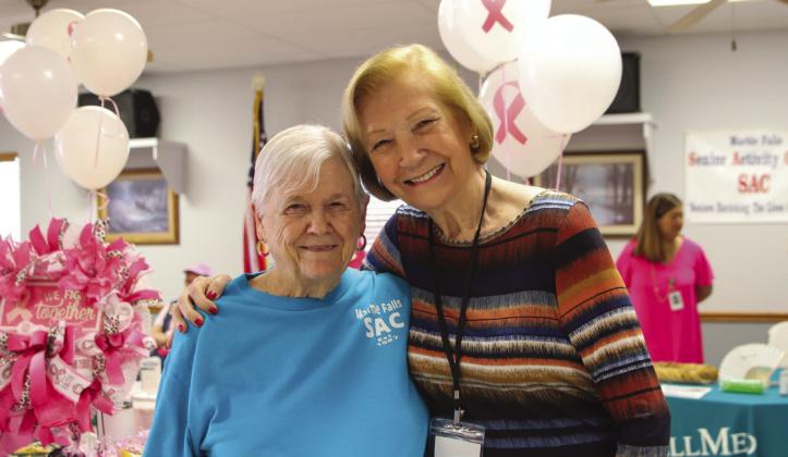 Janelle Boatright and Maxine Parrott enjoyed the Senior Health Fair held at the Senior Activity Center Oct. 6.