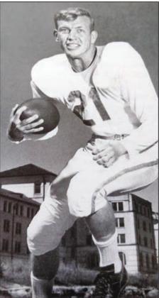 Jones was named the SWC’s Most Valuable Player in 1952, when he quarterbacked the Horns to a 9-2 season, a conference title and Top 10 ranking. He helped Texas cap that year with a 16-0 victory over No. 8 Tennessee in the Cotton Bowl. In two seasons as UT’s starting quarterback, he was 14-3. Contributed 