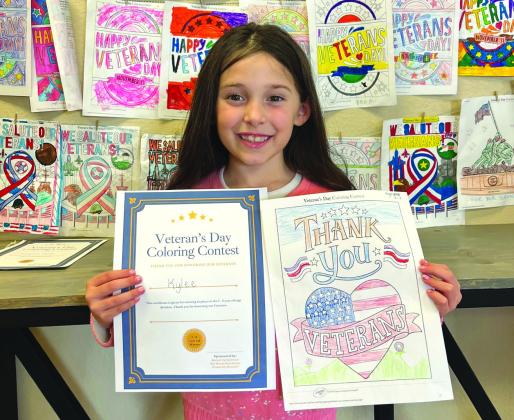 Kylee Hohmann won the coloring contest in the 7-9 age group.
