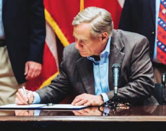 Gov. Greg Abbott signed more than 600 bills into law as part of the 87th Legislative Session with approximately 200 of them going into effect Sept. 1, 2021. Contributed