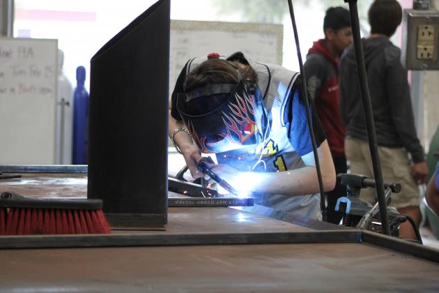File photo/A Marble Falls ISD program that will see one-one-one instruction as classrooms re-open in the fall includes the Career and Technical Education's welding program.