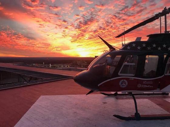 Air Evac Lifeteam 49 helicopter sits on the rooftop landing pad of Baylor Scott & White Hospital in Temple. The Marble Falls crew launches from all corners of the Highland Lakes. Contributed