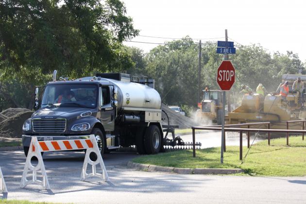 The city council passed the 2020-21 budget with an eye on improving infrastructure. Pictured here is recent road work on Johnson Street. File photo