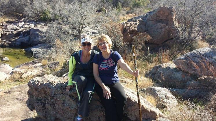 Charla Cormier and Cindy Northcutt spent great moments in the past hiking at Inks Lake State Park in Burnet County. The first day hike feature is expected to coax hundreds to the venue, even if conditions dip into frigid temperatures. Contributed