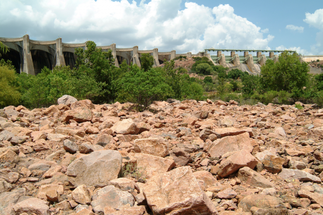 Surface water became in short supply in area below Buchanan Dam during drought times in 2012. File photo 