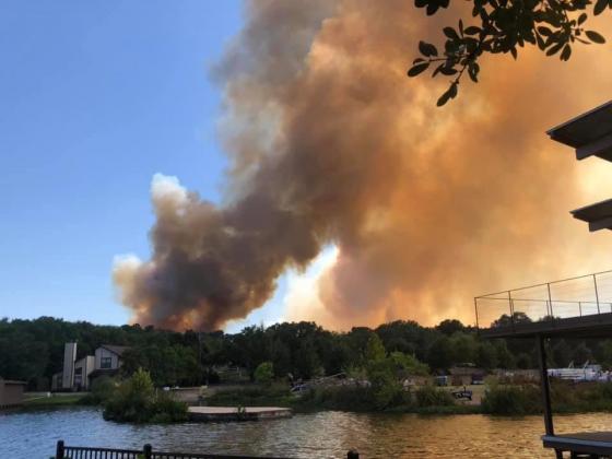 The August 2020 Trails fire threatened many homes in Blue Lakes Estates and has motivated Llano County MUD No. 1 to seek a Firewise USA designation for the community. Contributed