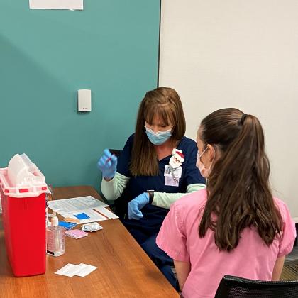 In January, Baylor Scott & White Hospital in Marble Falls offered voluntary COVID-19 vaccinations for employees, pictured here. The new policy would make it required for all employees as well as vendors, volunteers and other associates doing business with the facility. File photo