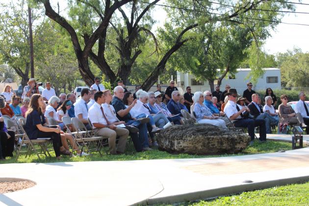 Dozens of people attended the 9/11 20th Anniversary event at the Veterans and First Responders Memorial in Johnson Park.