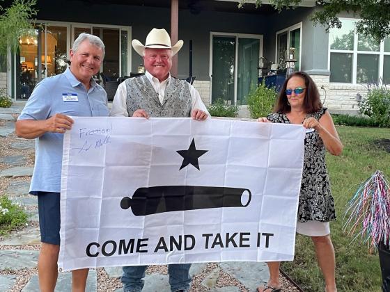 Pictured is Brian Edwards, Sid Miller and Brenda Miles. Contributed/Diane Brummell