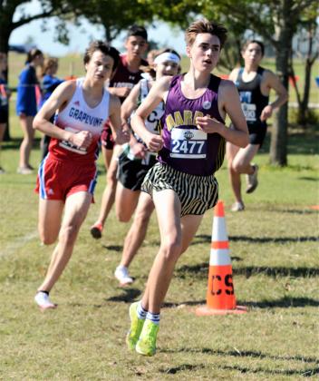 Contributed/Chris Schrader Sophomore Nick Dahl led the Mustangs team on Friday at the State Cross Country meet in Round Rock. He finished 39th place overall with a time of 16:48.