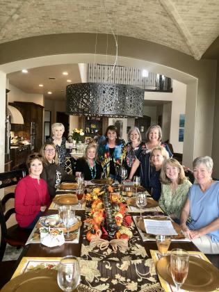  Left to right: Cathy Heffington, Robin Coleman, Judy Bailey, Priscilla Caldwell, Angela Dowdle Kennedy, Ursula McClendon, BettyCruikshank, Cyrilla Ivey, Kathleen Moore, Billie Gunther. (Susan Hillman in attendance but not in picture). Pictured below Left to right: Priscilla Caldwell, Angela Dowdle Kennedy, Ursula McClendon