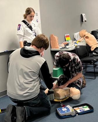 First responders lent their expertise to students from Marble Falls Independent School District on Feb. 17.