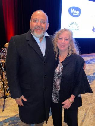 Fermin and Jennifer Ortiz, the owners of Marble Falls Athletic Club, beamed brightly among guests at the chamber banquet Feb. 17 in Horseshoe Bay.