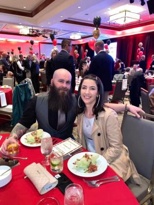 Justin Watson, manager of Ragtime Oriole, and his  wife Antje made their first chamber banquet appearance Feb. 17 at Horseshoe Bay Resort. The Marble Falls/Lake LBJ Chamber of Commerce honored several business leaders for their successes.