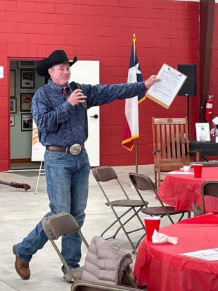 Ricky Bindseil helped guide the festivities during the GOP chili cookoff on Saturday.