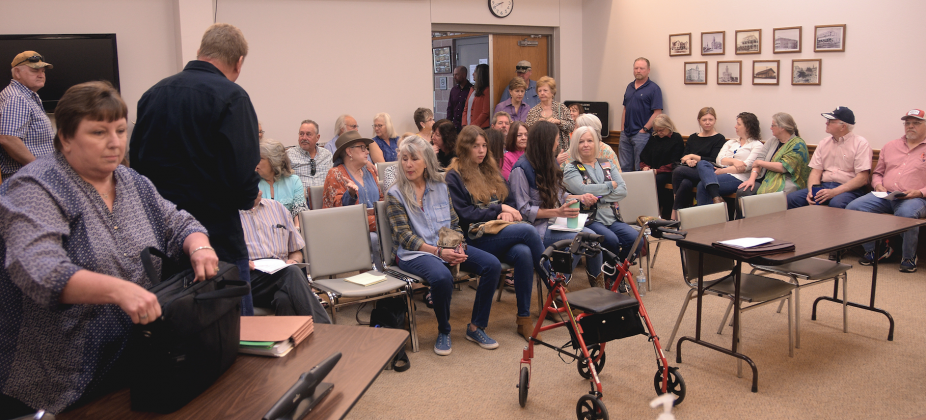 On March 28, a Llano County Commissioners Court meeting was standing room only as a controversial issue about library books prompted the crowd. As a result, during their April 11 meeting, commissioners discussed limitations on time and topics of discussion for citizens comments. File photo