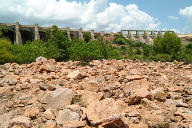 According to the Texas Water Development Board Water Plan release earlier this year, about 30 % of future water use will have to come from water conservation. Pictured here is Buchanan Dam during the 2016 drought. File photo