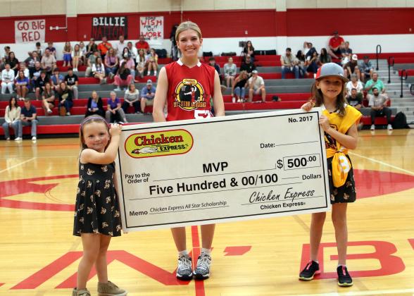 Alyssa Berkman was named “Most Valuable Player” and received a scholarship for the North team at the Chicken Express Basketball All-Star Classic March 25 in Fredericksburg. Martelle Luedecke/ Luedecke Photography 