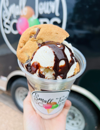 For those on the go, Small Town Scoops serves up delightful treats in cups as well.