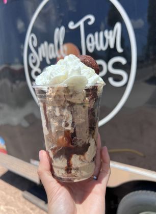For those on the go, Small Town Scoops serves up delightful treats in cups as well.