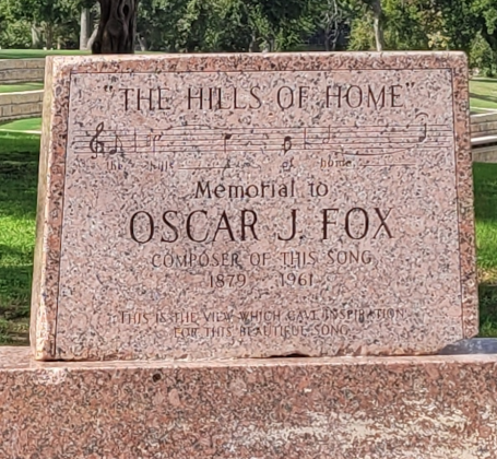 The long-lost memorial to Burnet County pioneer Oscar Fox has been re-installed in Lakeside Park Contributed photo