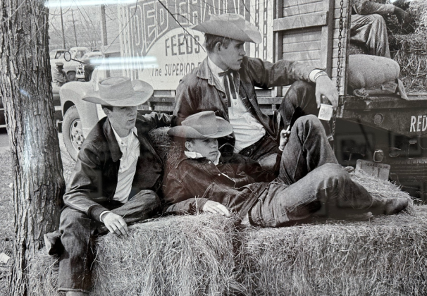Russell Lee shot this image of young cowboys hanging out at a feed store in Austin in 1954. Contributed photos