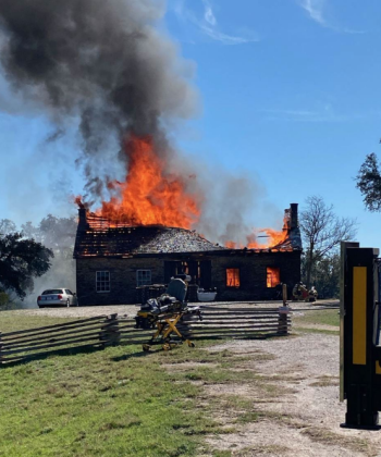 A fire deemed accidental on Feb. 25 destroyed the Fuchs house, also known as the historic stagecoach house, in Horseshoe Bay. Below, the unoccupied structure underwent renovations in the 1970s and was set to be refurbished again before it was destroyed. Contributed photo