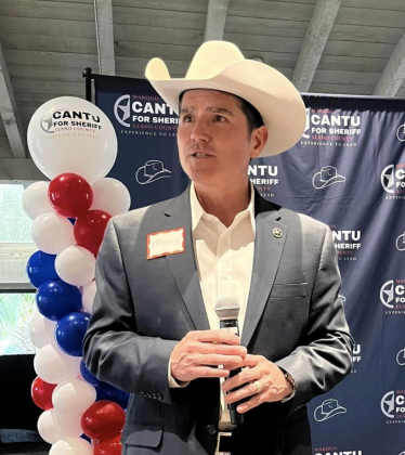 Marquis Cantu, pictured here at a campaign fundraiser, received more than 60% of the vote to win the Llano County sheriff Republican primary nomination. Contributed photo Llano County picks sheriff in GOP primary