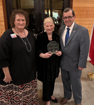 Among attendees of the Burnet County Reagan Dinner Feb. 29 were Burnet County Republican Party Chair Kara Chasteen, Burnet County Republican Women President Mary Jane Avery and Sen. Pete Flores (SD-24).