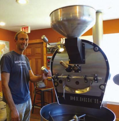 Alex Payson roasts coffee fresh daily at Numinous Coffee Roasters in Marble Falls. Judith Shabram/The Highlander