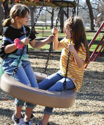 Funding from the Marble Falls Economic Development Corporation has helped with improvements in parks including around the Johnson Park playscape area. File photo