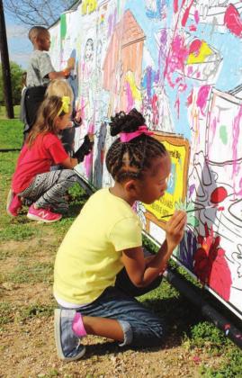 Past Marble Falls Parks and Recreation spring break activities, which occurred at all parks and some business venues, included mural art and cookie decorating by children at Westside Park. File photo
