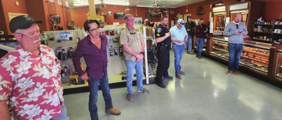 Attendees awaited the raffles winning results of three rifles at high noon on March 2 in Marble Falls. Contributed photos