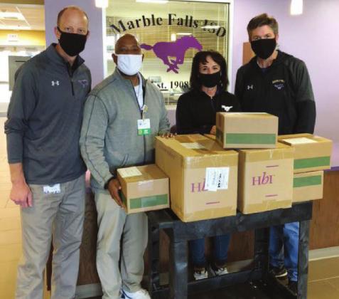 Kenneth McNeil from Baylor Scott and White – Marble Falls delivered face masks to the Marble Falls ISD administration building on Aprill 22. Contributed/ MFISD