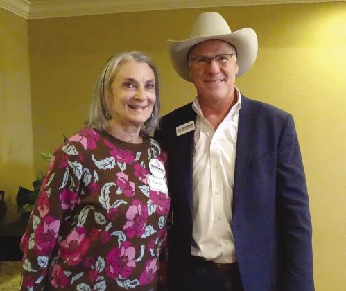 Photos by Judith Shabram/ The Highlander Kyle Biedermann and his Campaign Manager Tonya Benson took time out for a candid during a meet-and-greet event Dec. 6 at La Quinta in Marble Falls
