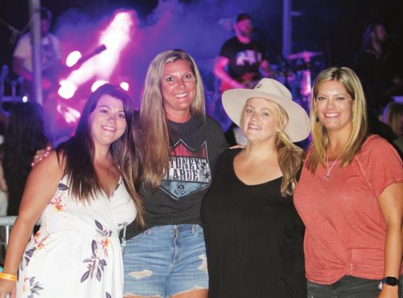 Concert goers packed the park to hear Stoney LaRue on Saturday night. Pictured, from left, are Steven Rodgers, Nicole Rodgers, Wyatt Nelson, Jacque Rodgers Horn, all of Marble Falls. 