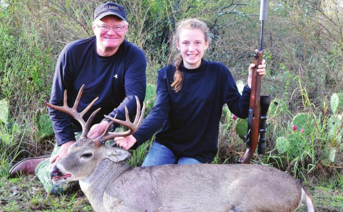 Burnet County resident Don Comedy and his granddaughter Sydney Holmes participated in the rifle season in year’s past. File photo