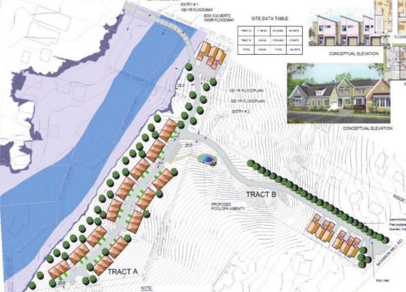 Developers of a townhome and condos projects presented site designs, known as Exhibit A, to council members April 20. Contributed/City of Marble Falls