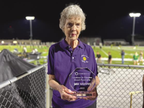 Jan Graves' lifelong dedication to education began earned her the Excellence in Education Award.