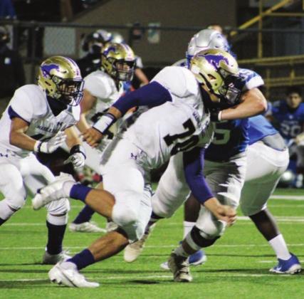 Senior pass rusher Gabe Perez visited the McCallum backfield on multiple occasions on Thursday night at House Park. The Mustangs’ defense held the Knights to only seven offensive points.