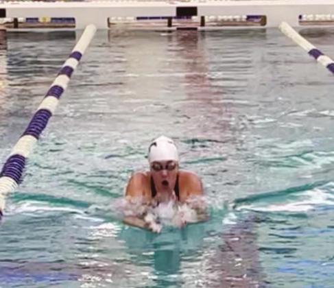 Mustangs junior Taylor Ashbaugh will travel to San Antonio on Feb. 19 and 20 to compete in the 100-yard breaststroke against the best high school swimmers in Texas. 