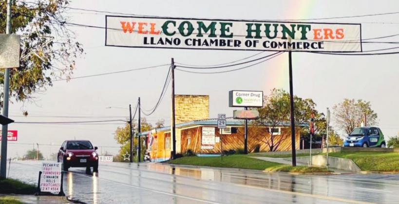 Llano, dubbed the deer capital of Texas, has a historic downtown area (below) and hosts events throughout the year, including the Reindeer Run in December (right). Contributed photos