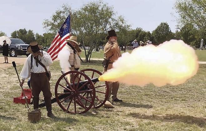 Sons of the Republic of Texas will shoot off a cannon at Aspen Park for those passing through on the historic hayride. File photos